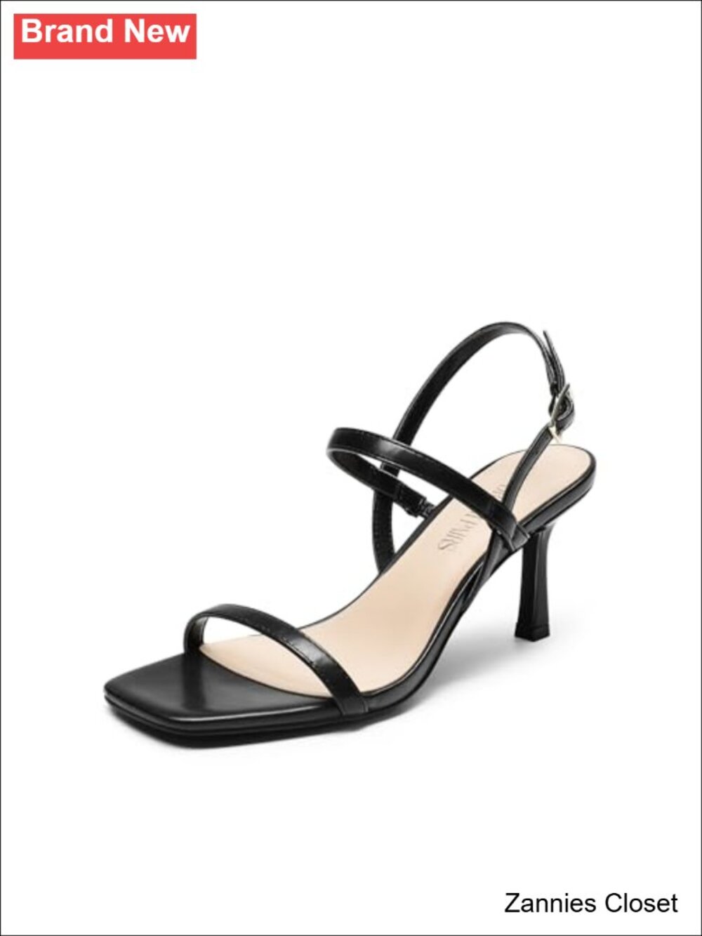 ✨DREAM PAIRS Womens Slingback Heels Square Open Toe Strappy Sandals Ankle Strap